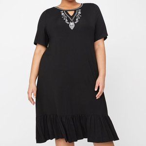 Catherines. Dress. A-Line. Black. Midi Length.